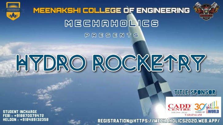 Flaminius 2k19 | A National Level Technical Symposium at Chennai - HYDRO ROCKETRY