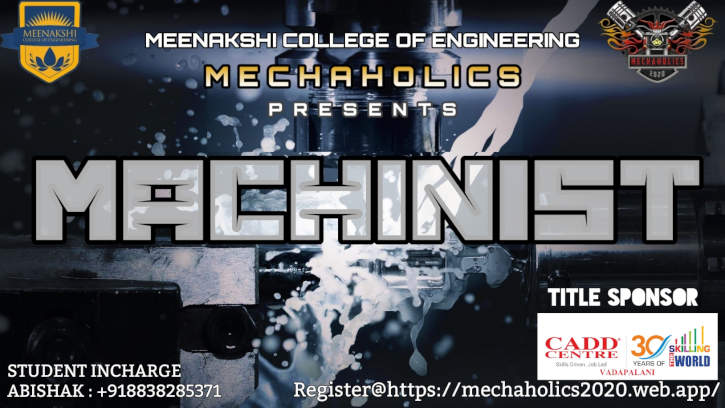 Flaminius 2k19 | A National Level Technical Symposium at Chennai - MACHINIST
